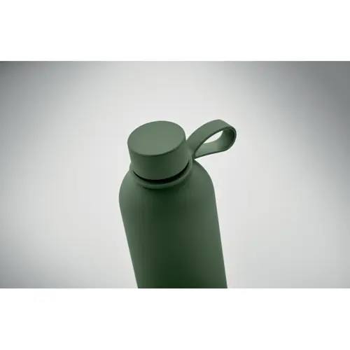 Borraccia isolante doppio strato in acciaio inox riciclato finitura in gomma e manico in silicone da 500ml