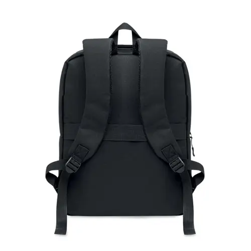 Zaino porta pc da 15" in RPET con scomparti imbottiti e varie tasche e schianle spallacci imbottiti