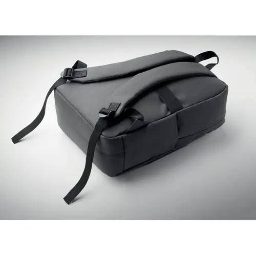 Zaino porta pc da 15" in RPET con scomparti imbottiti e varie tasche e schianle spallacci imbottiti