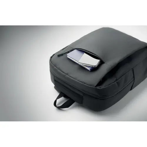 Zaino porta pc da 15" in RPET con scomparti imbottiti e varie tasche e schianle spallacci imbottiti