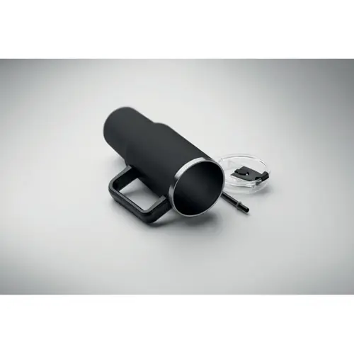 Bicchiere a doppio strato in acciaio inossidabile riciclato con coperchio in cannuccia da 1200ml