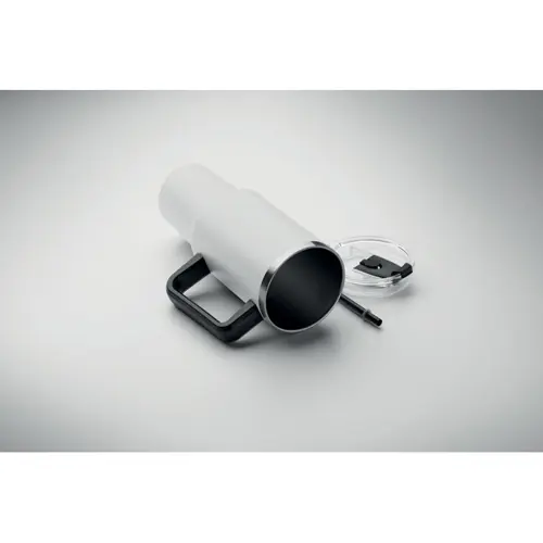 Bicchiere a doppio strato in acciaio inossidabile riciclato con coperchio in cannuccia da 1200ml