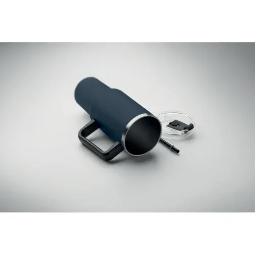 Bicchiere a doppio strato in acciaio inossidabile riciclato con coperchio in cannuccia da 1200ml