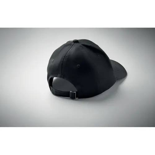 Cappellino da 6 pannelli in twill di cotone da 280gr con chiusura in acciaio regolabile