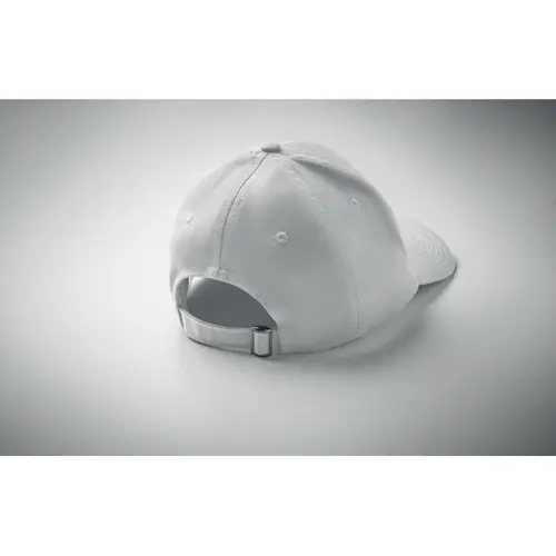 Cappellino da 6 pannelli in twill di cotone da 280gr con chiusura in acciaio regolabile