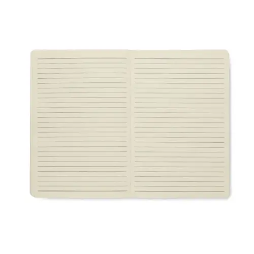 Cartella portadocumenti in RPET con block notes in formato A5 e fogli a righe e tasche porta oggetti