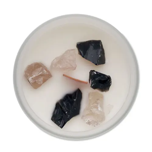 Candela in cera vegetale profumo vaniglia contenitore in vetro 200gr