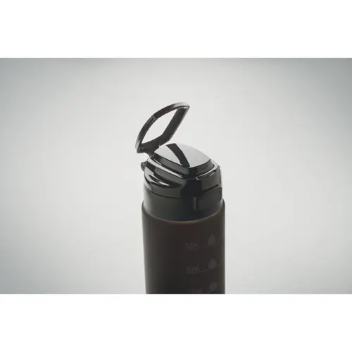Borraccia sportiva in RPET da 1L con coperchio flip top e marcatura temporale motivazionale