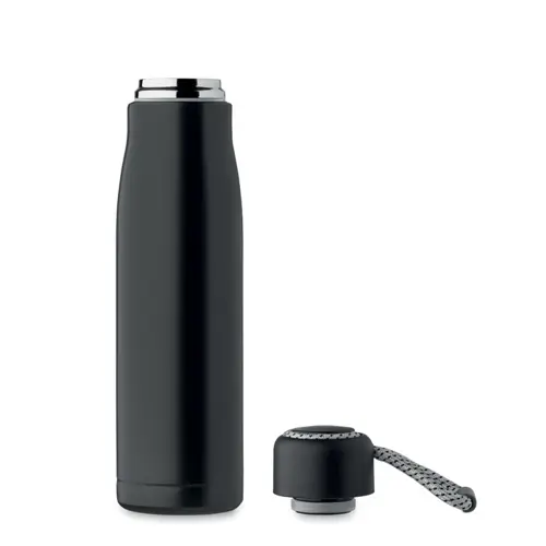 Bottiglia in acciaio inox riciclato doppio strato con coperchio in plastica da 500ml