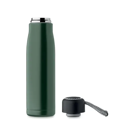 Bottiglia in acciaio inox riciclato doppio strato con coperchio in plastica da 500ml