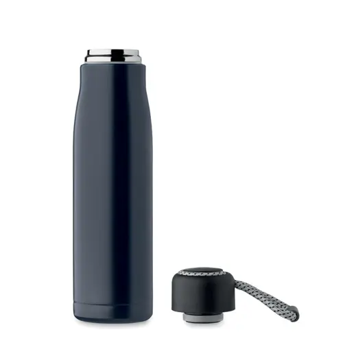 Bottiglia in acciaio inox riciclato doppio strato con coperchio in plastica da 500ml