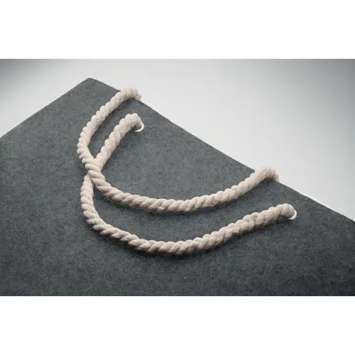 Borsa da spiaggia in feltro RPET con manici in corda 46x13x32cm