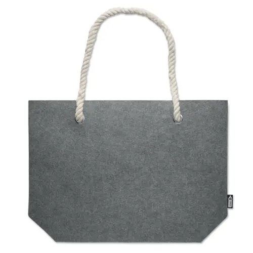 Borsa da spiaggia in feltro RPET con manici in corda 46x13x32cm