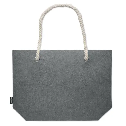 Borsa da spiaggia in feltro RPET con manici in corda 46x13x32cm
