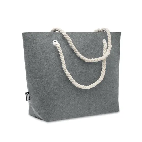 Borsa da spiaggia in feltro RPET con manici in corda 46x13x32cm