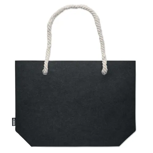 Borsa da spiaggia in feltro RPET con manici in corda 46x13x32cm