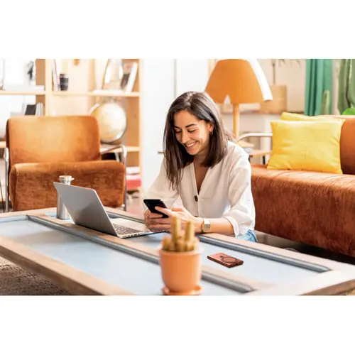 Power bank wireless magnetico in alluminio riciclato con ricarica rapida da 5000mah