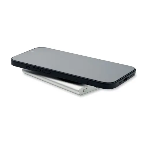 Power bank wireless magnetico in alluminio riciclato con ricarica rapida da 5000mah