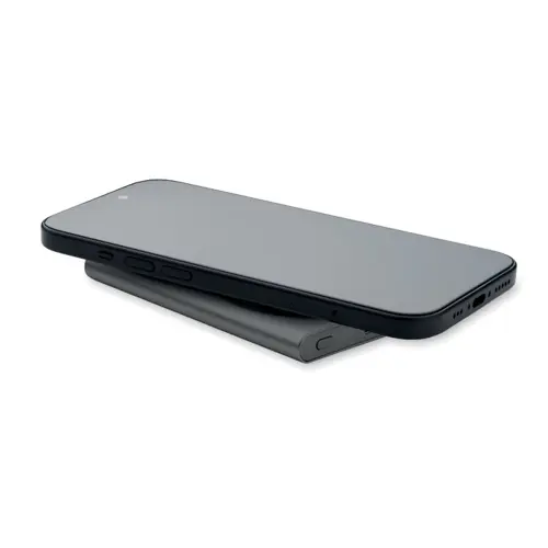 Power bank wireless magnetico in alluminio riciclato con ricarica rapida da 5000mah