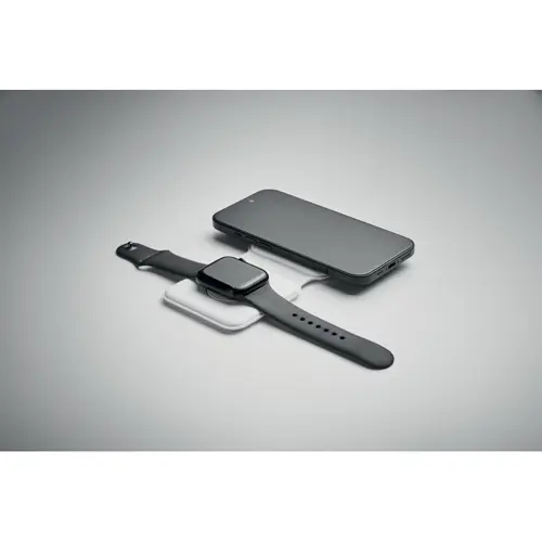 Caricatore in abs pieghevole 2 in 1 per smartphone e smartwatch (solo apple) da 15W