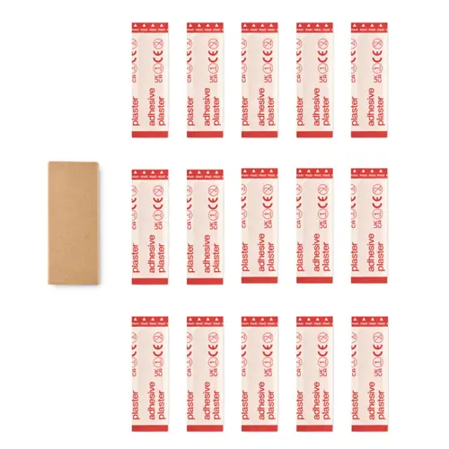 Set di 15 cerotti sterili in scatola di carta riciclata