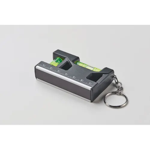 Portachiavi in ABS con livella magnetica