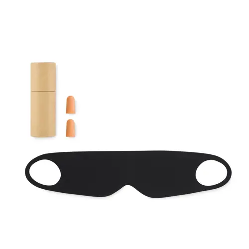 Set maschera e tappi da viaggio in scatola di carta