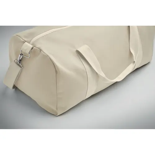 Borsone in tessuto riciclato 320gr con manico in cotone e tracolla staccabile 49x26x24cm