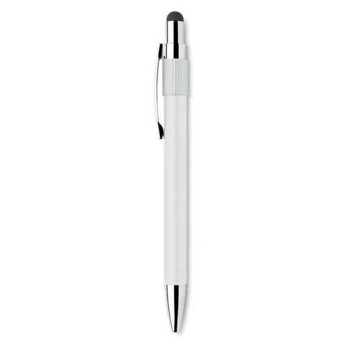 Penna a sfera in alluminio riciclato con anello antistress a refill blu