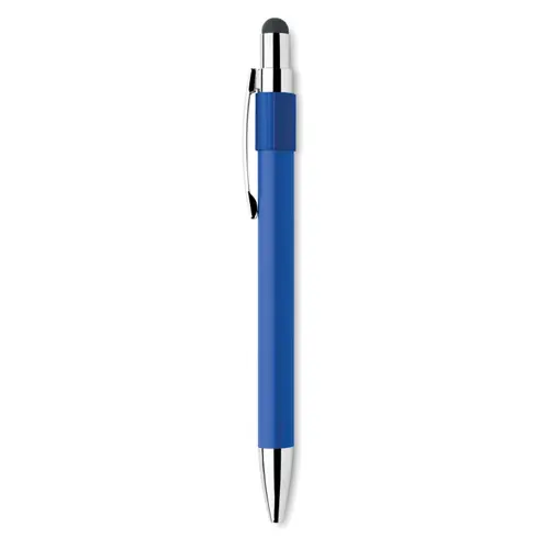 Penna a sfera in alluminio riciclato con anello antistress a refill blu