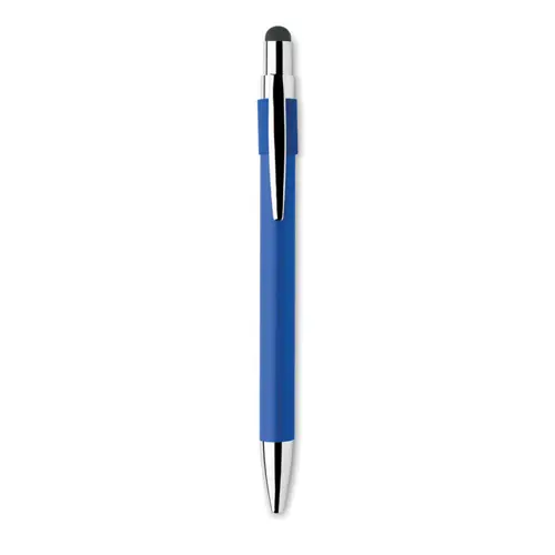 Penna a sfera in alluminio riciclato con anello antistress a refill blu
