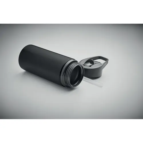 Borraccia in acciaio inox riciclato con imboccatura pieghevole cannuccia e coperchio con maniglia 500ml