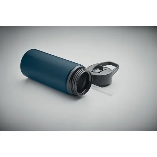 Borraccia in acciaio inox riciclato con imboccatura pieghevole cannuccia e coperchio con maniglia 500ml