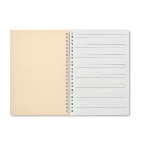 Block notes A5 con spirale copertina in cartone riciclato e 80 fogli a righe