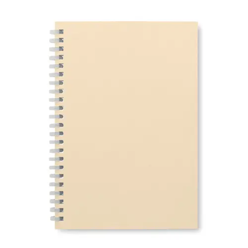 Block notes A5 con spirale copertina in cartone riciclato e 80 fogli a righe