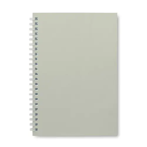 Block notes A5 con spirale copertina in cartone riciclato e 80 fogli a righe