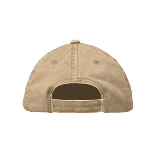 Cappellino da baseball vintage a 6 pannelli in cotone lavato con chiusura a gancio regolabile