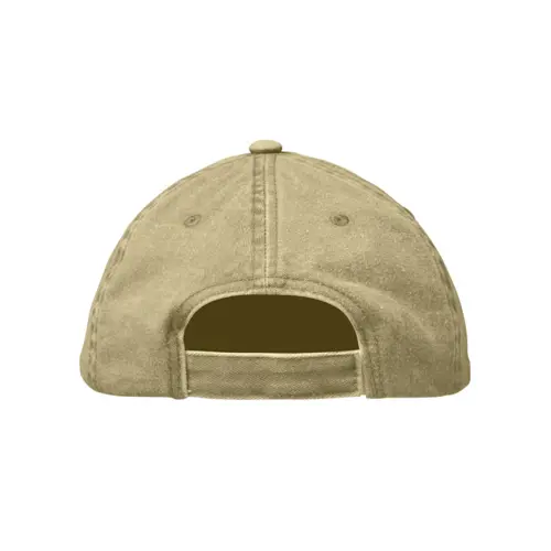 Cappellino da baseball vintage a 6 pannelli in cotone lavato con chiusura a gancio regolabile