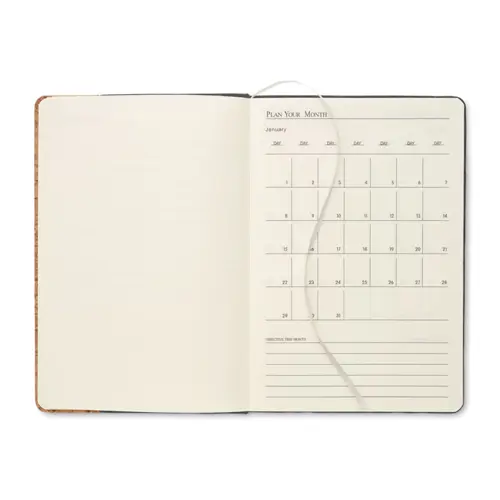 Block notes A5 on copertina in feltro RPET e sughero con 80 fogli a righe in carta riciclata