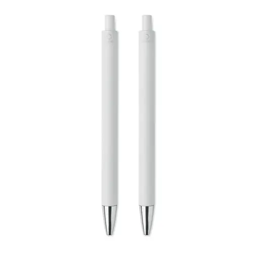 Set di penne in alluminio riciclato con penna a sfera refill blu e penna a grafite