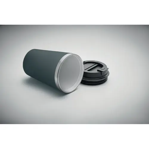 Bicchiere a doppio strato in PP con parete interna in acciaio inox riciclato da 350ml