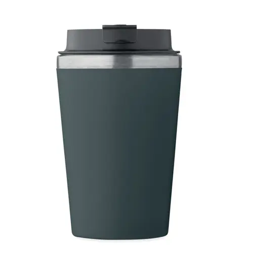 Bicchiere a doppio strato in PP con parete interna in acciaio inox riciclato da 350ml