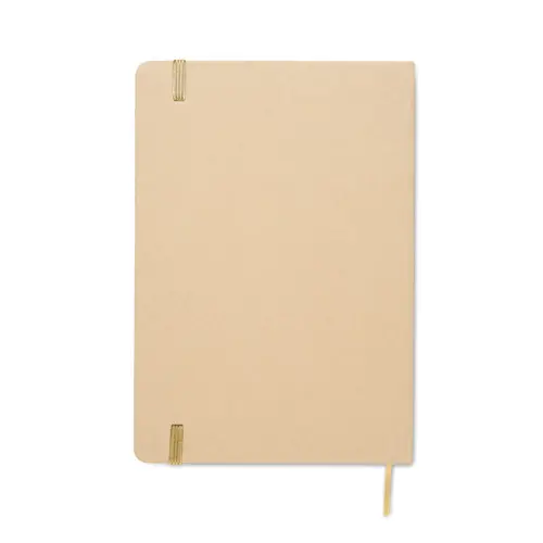 Block notes A5 copertina in cartone riciclato pagine a righe segnalibro ed elastico colorato