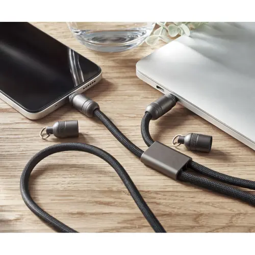 Cavo di ricarica da 60W tipo-C con lnyard in RPET porta telefono