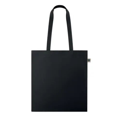 Shopper in cotone Equo Solidale Fairtrade con manici lunghi da 180gr 38X42CM