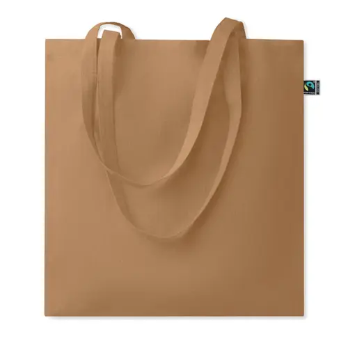 Shopper in cotone Equo Solidale Fairtrade con manici lunghi da 180gr 38X42CM