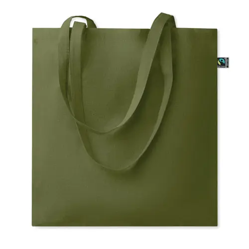 Shopper in cotone Equo Solidale Fairtrade con manici lunghi da 180gr 38X42CM