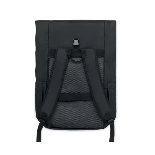 Zaino rolltop porta PC da 15" in poliestere 600D schienale imbottito cinghia trolley