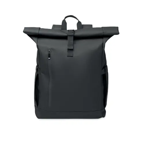 Zaino rolltop porta PC da 15" in poliestere 600D schienale imbottito cinghia trolley
