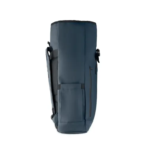 Zaino rolltop porta PC da 15" in poliestere 600D schienale imbottito cinghia trolley